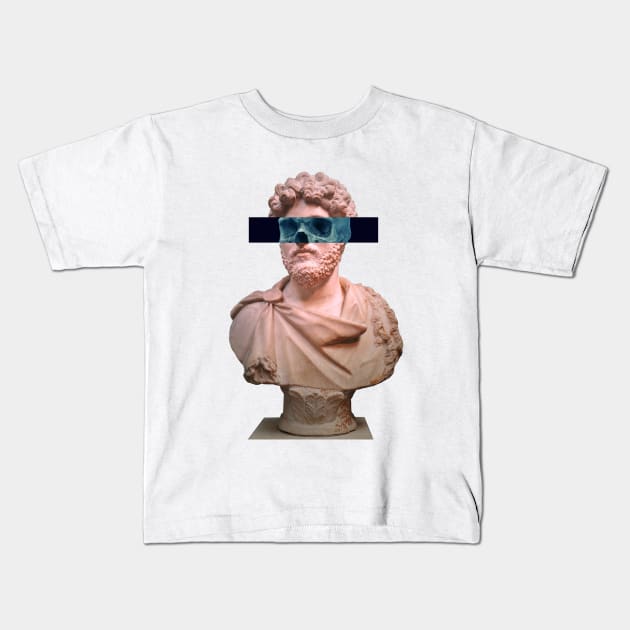 Marcus Aurelius Kids T-Shirt by dumbvaporwave